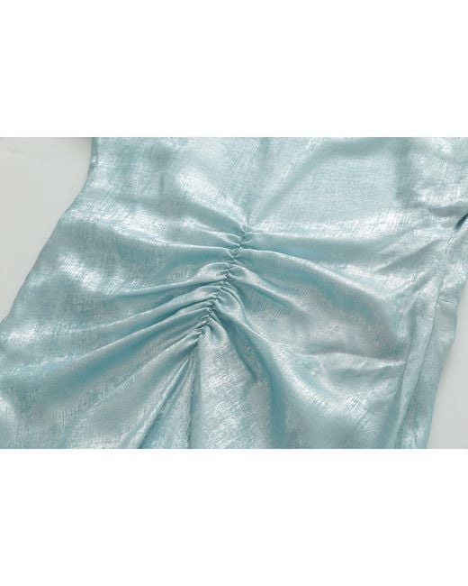 Aisl Blue Ruched Center Column Dress