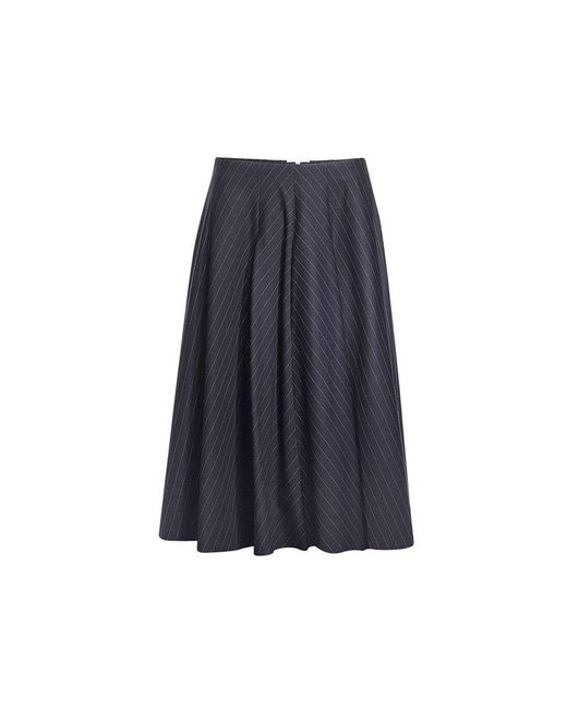 Maison sél Blue A Line Lady Skirt With Pockets