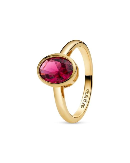 Sif Jakobs Jewellery Pink Ring Sardinien Ovale Grande