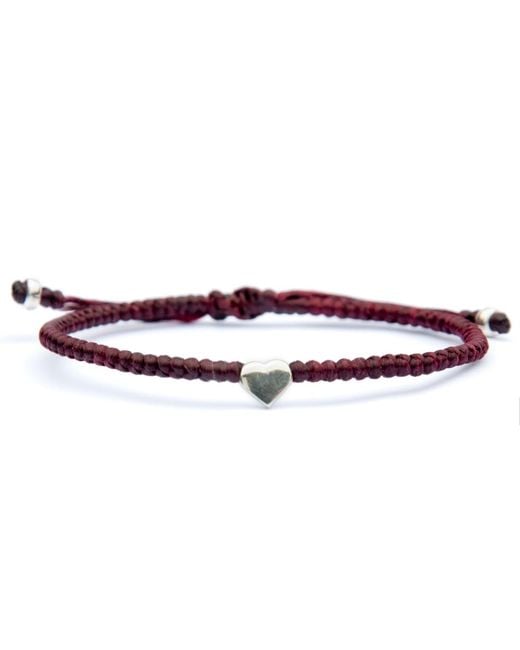 Harbour Uk Red Heart Rope Bracelet