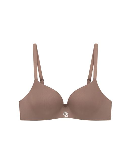 GOD SAVES QUEENS Brown Neutrals Second Skin Teardrop Bra Mushroom