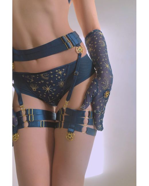 Empress Mimi Blue Celeste Thigh Garters