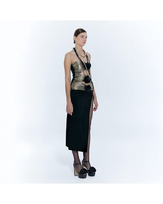 Nur Karaata Black Serbelloni Dress
