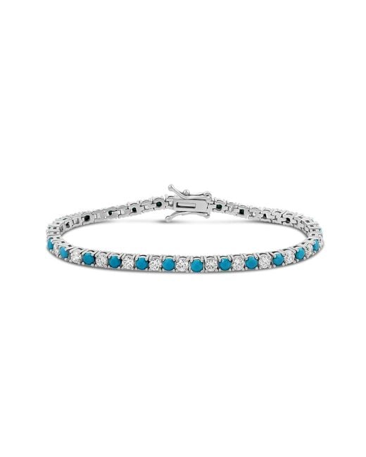 SHYMI Blue Alternating Color Tennis Bracelet