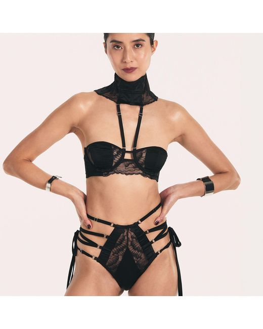 Lunatic Femme Black Butterfly Waist Cincher-Corset-Collar-Bandeau