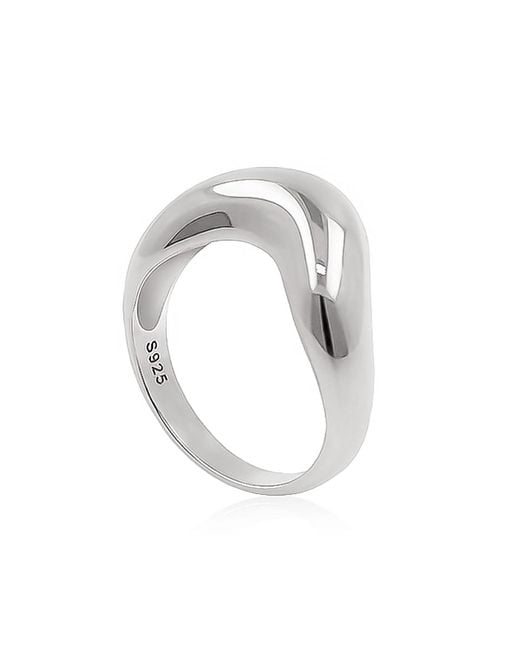 Cote Cache Metallic Contour Ring