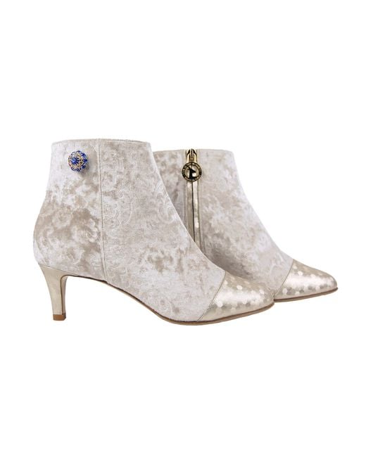 Moon D'elle White Eclisse Ankle Boots