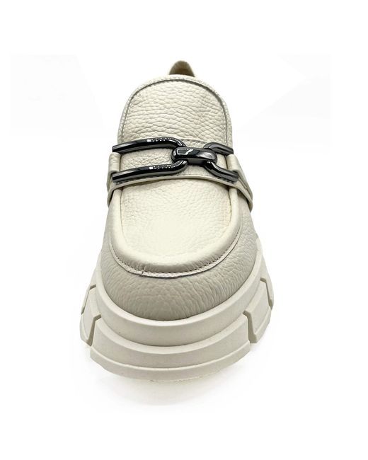 Beautiisoles by Robyn Shreiber Made in Italy White Neutrals Raquel Off- Leather Comfortable Work Evening Lugsole Combat Shootie
