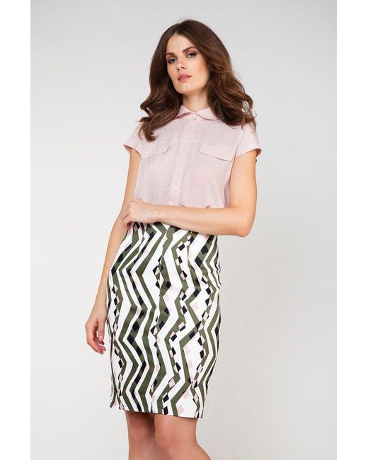 Conquista Black Summer Pencil Skirt