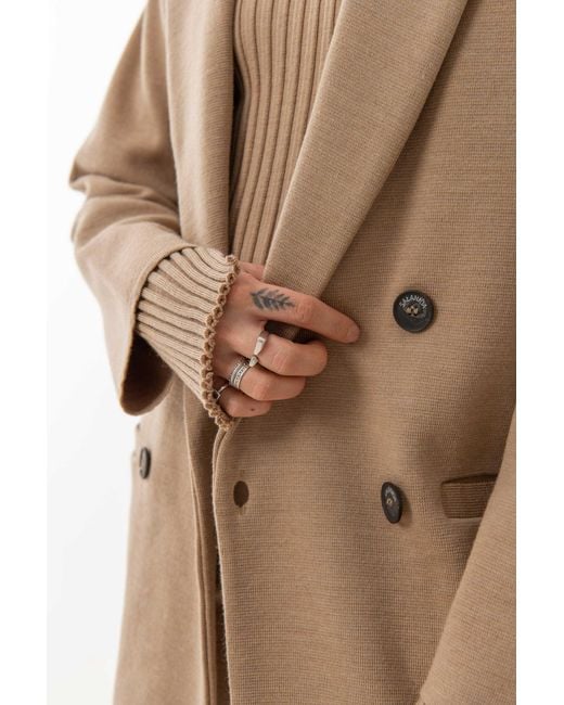 SALANIDA Natural Forza Knitted 100% Merino Blazer Beige