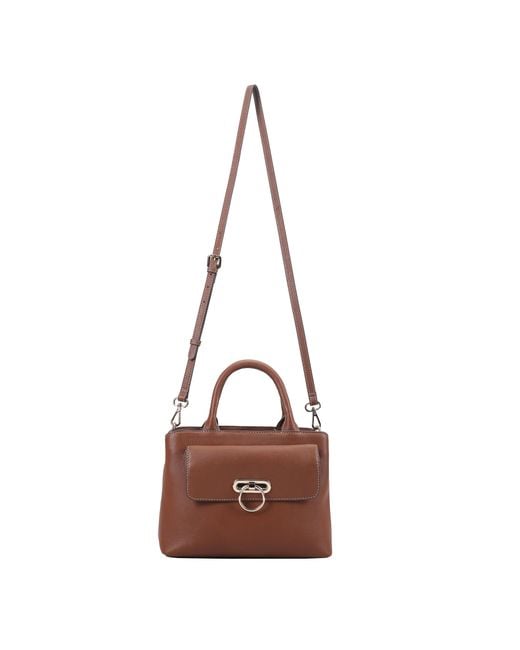 Paul Costelloe Brown Navarre Leather Crossbody Bag