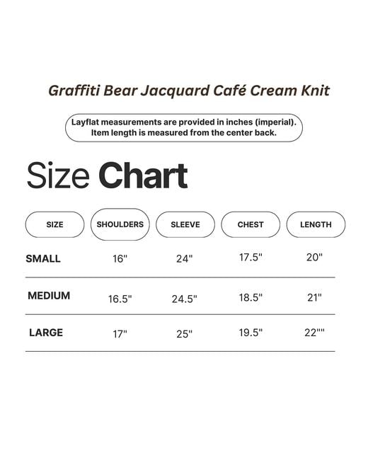 X Ilona Blue Brown Neutrals Graffiti Teddy Bear Cafe Cream Reversible Jacquard Knit Sweater