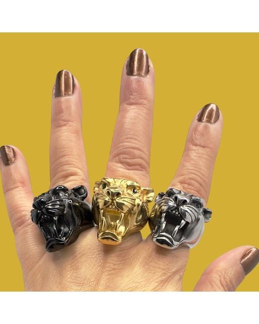 Jagged Halo Jewelry Green Maximus Panther Ring