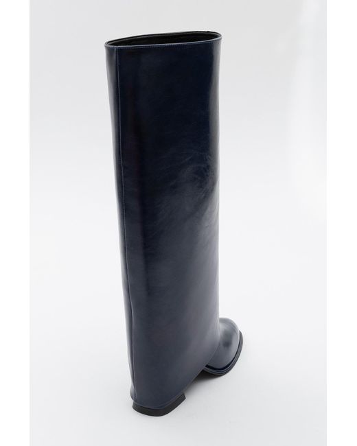Prologue Shoes Blue Maybe Chunky Heel Boot