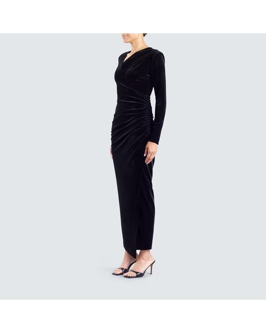 Meem Label Blue Zima Velvet Dress