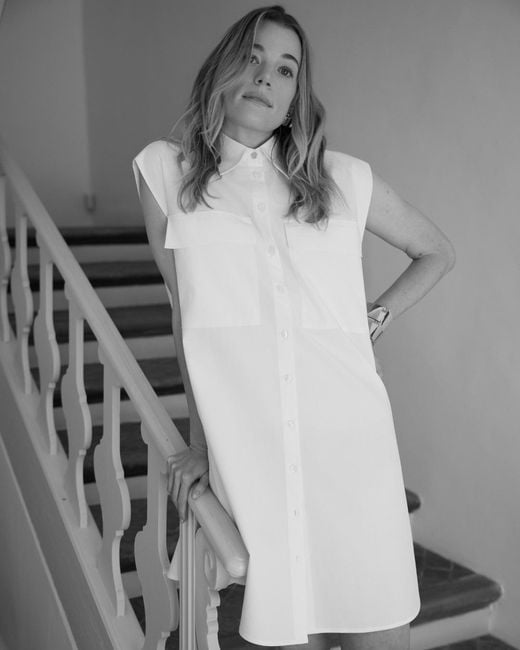 Fob Paris White Lavinia Shirt Dress