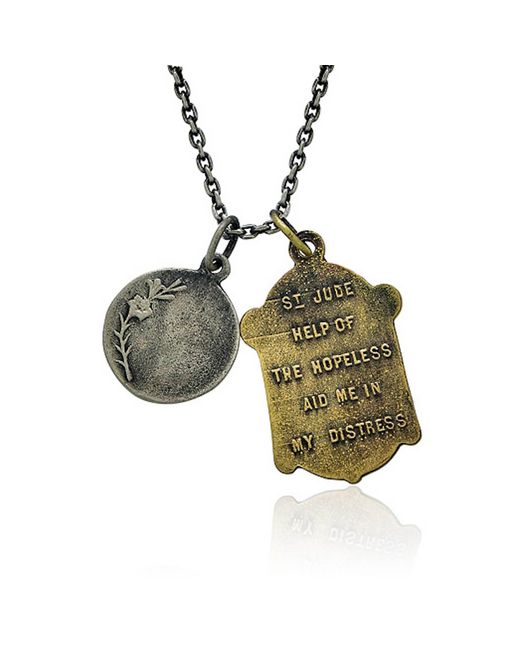 Cartography Metallic Hey Jude! Oh Cecilia! Musical Saint Medal Necklace for men