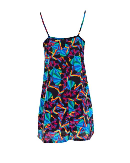Any Old Iron Blue Skull Short Dress
