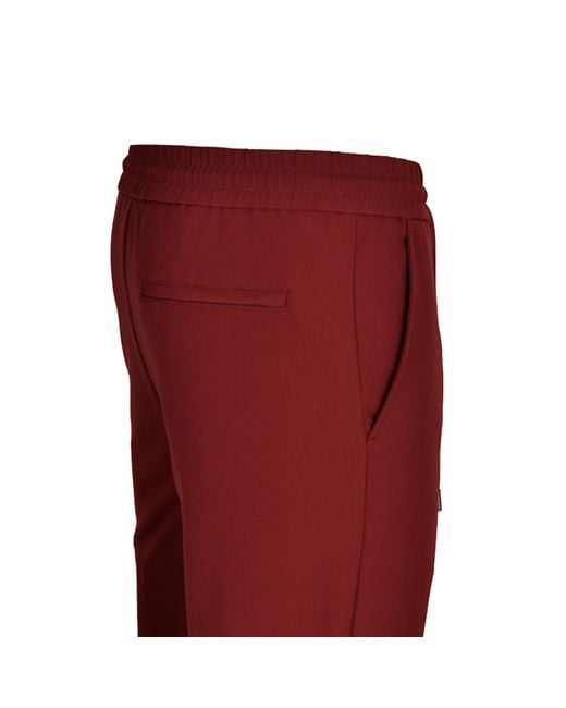 DAVID WEJ Red Ashford Relaxed Drawstring Trouser for men