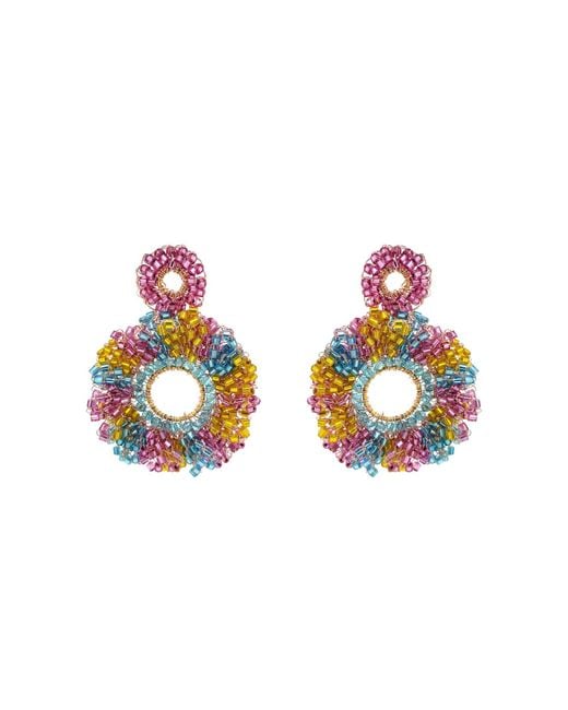 Lavish by Tricia Milaneze Metallic Candy Color Mix Marigold Handmade Crochet Earrings