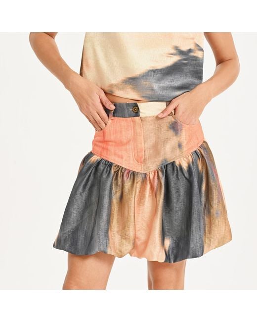Lalipop Design Multicolor Bloom Balloon Mini Skirt