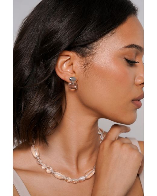 Zynnia Collective Metallic Pebble Stack Studs