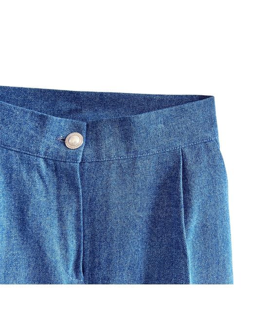 L2R THE LABEL Blue Wide-Leg Pants