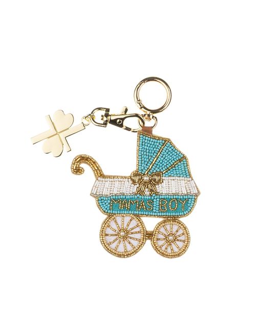 Laines London Blue Mama's Boy Pram Hand-Beaded Bag Charm