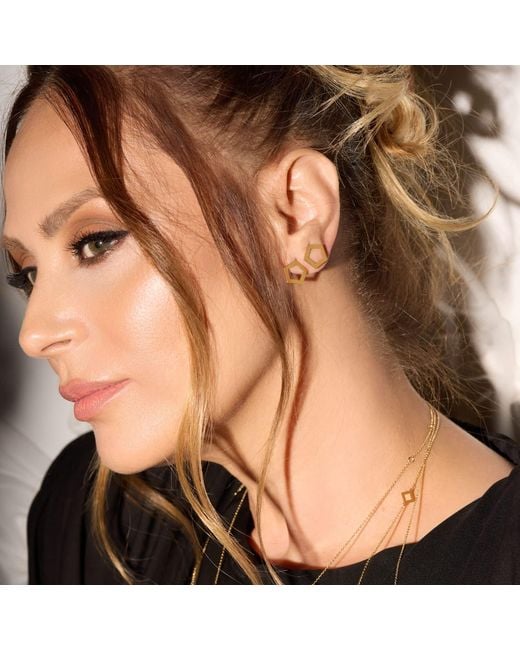Gallery Metallic Penta Earrings