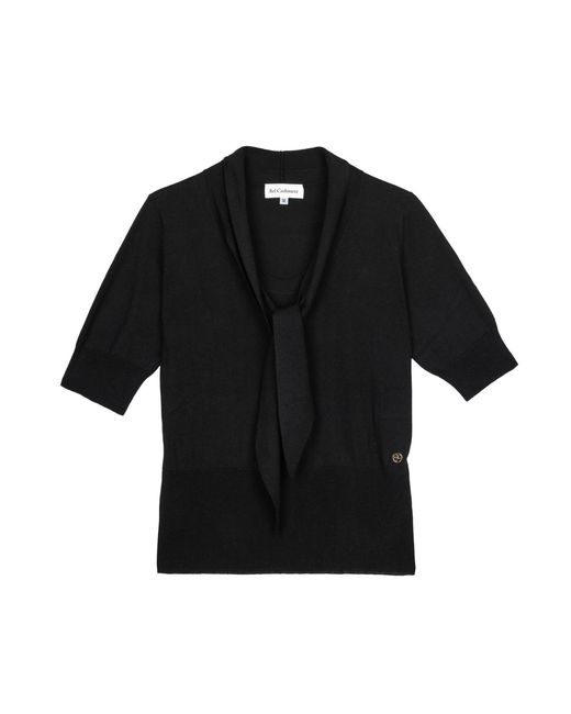 Bel Cashmere Black Kelly Thin Silk And Cashmere Sweater