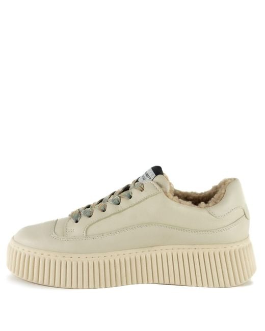 Keith Scarrott Shoes Brown Neutrals Sole Cream Trainer