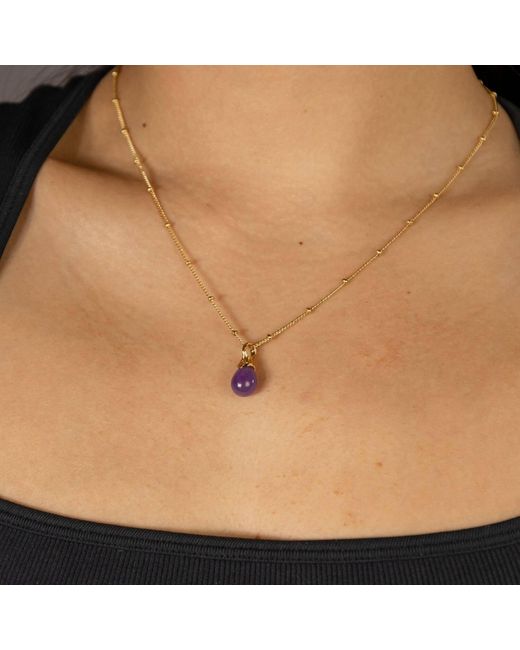 Claire Hill Designs Metallic Jadeite Lichen Pendant Necklace