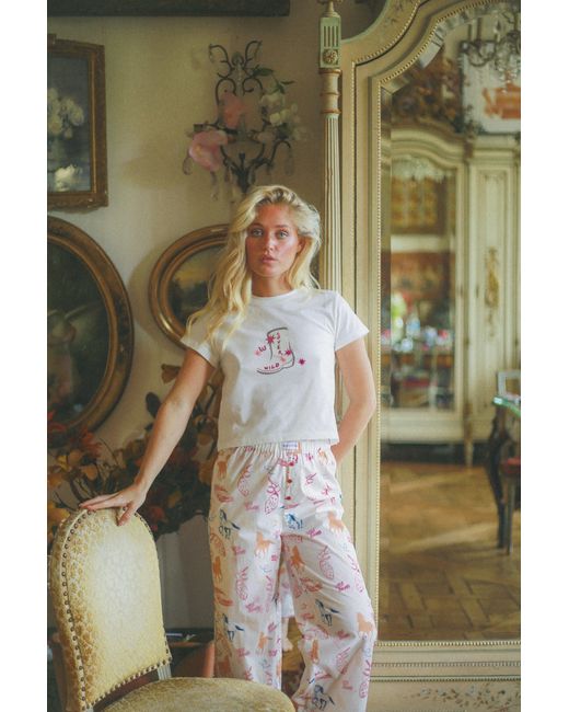 Wild Lovers White Roselie Pjyama Trousers