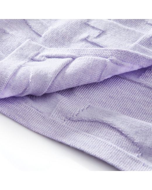 Fully Fashioning Purple Vicky Geometric Jacquard Knit Skirt