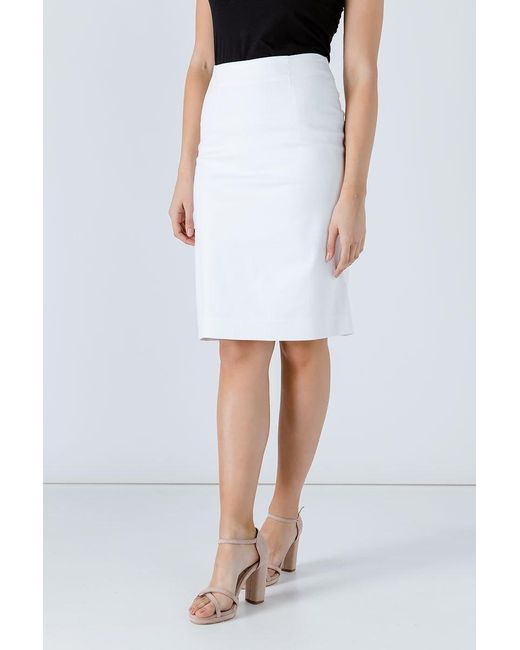 Conquista White Pencil Skirt