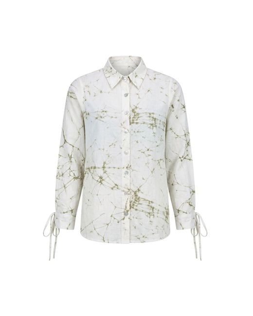 Celeste Mendis White Raindrop Shirt