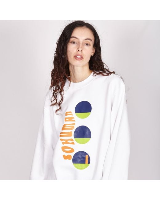 SOHUMAN White Suca Sustainable Sweatshirt