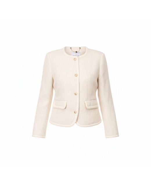 Franchetti Bond Natural Neutrals Milana Off Weave Jacket