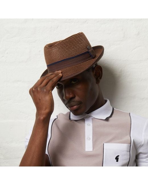 Dasmarca Hats Brown Dasmarca Durban Summer Diamond Crown Light Weight Breathable Porkpie Hat for men