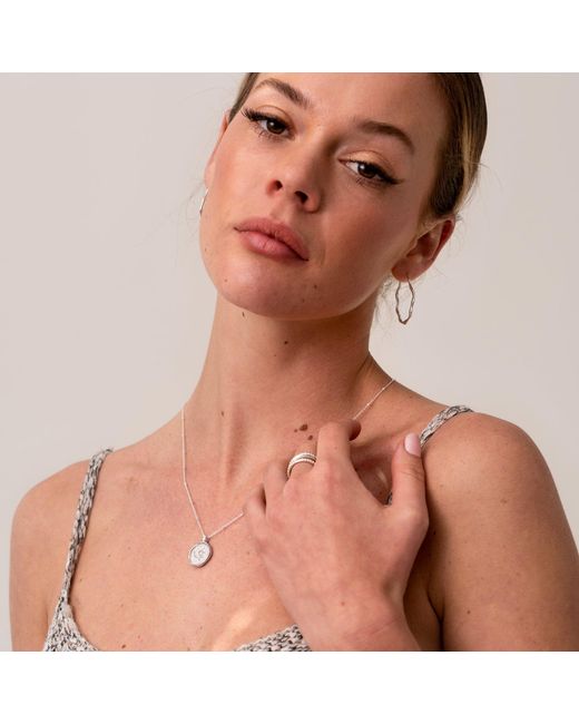 Dower & Hall White Thistle Talisman Necklace