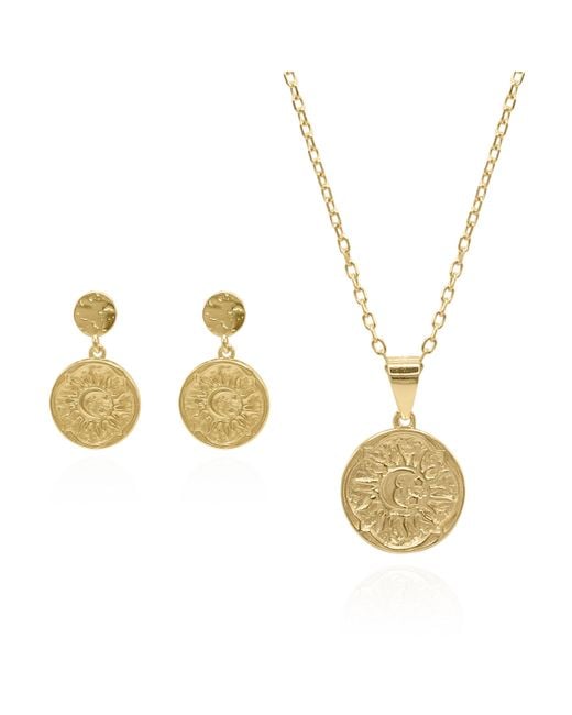 Luna Charles Metallic Sun Coin Earring Gift Set
