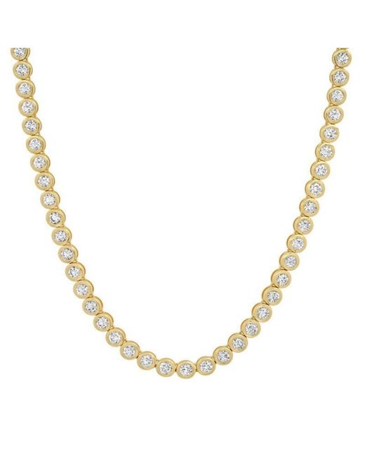Nazzar Metallic Bezel Tennis Necklace