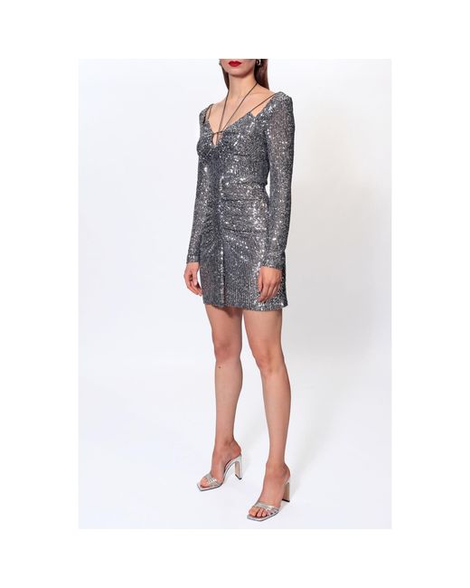 AGGI by HALEWSKI Blue Dianna Diamond Mini Sequin Dress