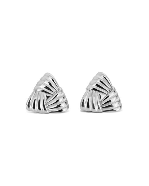 Anisa Sojka Metallic Chunky Triangular Earrings