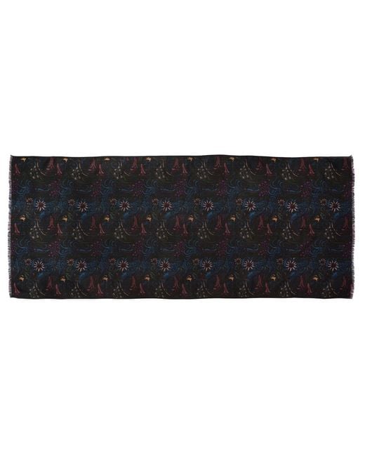 Natalia Petruch Black Dragon Silk And Wool Scarf