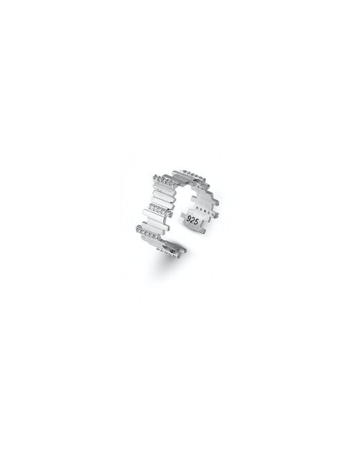 Spero London White New Multiple Bar Sterling Ring