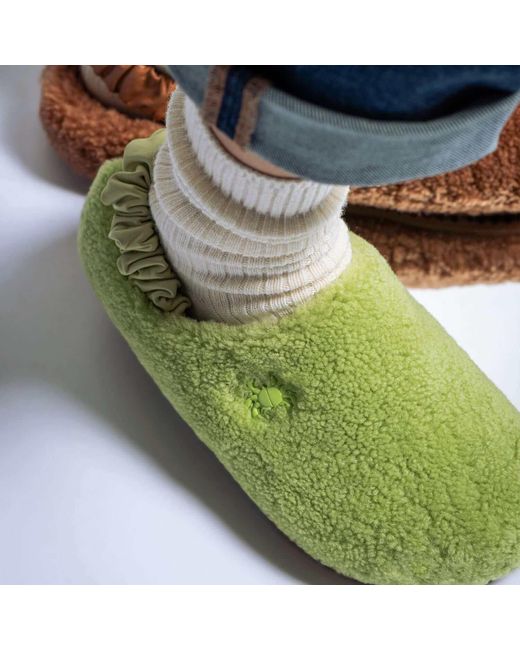 MYYAZ Green Teddy Clog