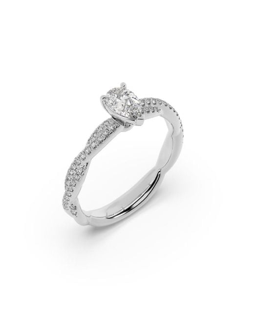 Artisan White 14K With Pear Cut Lab-Grown Diamond Cocktail Ring