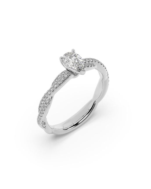 Artisan White 14K With Pear Cut Lab-Grown Diamond Cocktail Ring