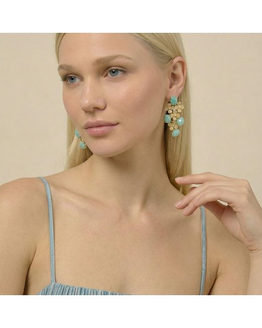 Sibylla Delphica Metallic Azure Blossom Earrings